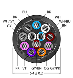 Thumbnail for CABLE12X0.14-SH-PUR-BK-100M/TXL