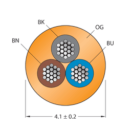 Thumbnail for CABLE3X0.34-XX-PUR-OG-500M/TXO