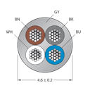 CABLE4X0.34-XX-PVC-GY-100M/TEG