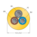 CABLE3X0.34-XX-PVC-YE-100M/TEY