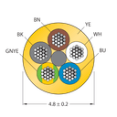 CABLE(4+1)X0.34-XX-PUR-YE-500M/TXY