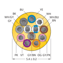 CABLE12X0.14-XX-PUR-YE-500M/TXY