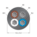 CABLE4X0.34-XX-PVC-BK-500M/TEL