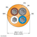 CABLE4X0.34-XX-PUR-OG-500M/TXO3700