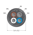 CABLE4X0.34-SH-PUR-BK-200M/TXL