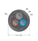 CABLE3X0.34-SH-PVC-BK-500M/TEL