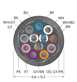 Thumbnail for CABLE12X0.14-SH-PUR-BK-100M/TXL