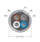 CABLE4X0.34-SH-PVC-GY-100M/TEG