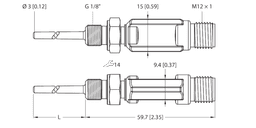Thumbnail for TTM050C-103A-G1/8-LI6-H1140-L024-50/50°C