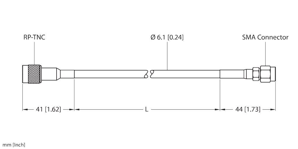 TN-UHF-CBL-HF240-RPTNC-10-SMA