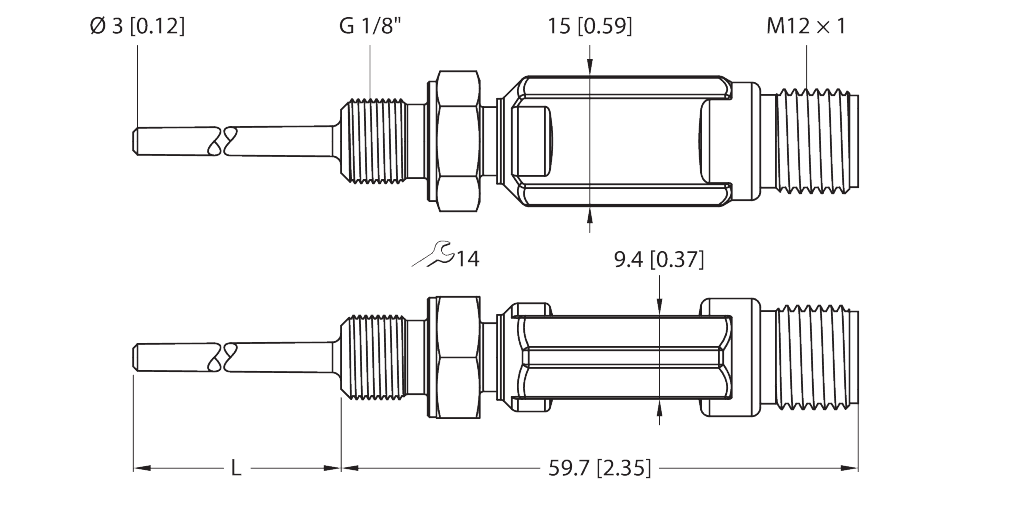 TTM050C-103A-G1/8-LI6-H1140-L024-50/50°C